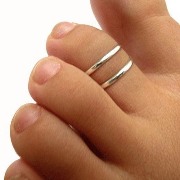 {nwt} Sterling Silver Midi Knuckle Band - Set of 2 - Picture 2 of 6